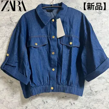 새상품 ZARA 자라 데님/숏 기장/자켓 와이드 슬리브