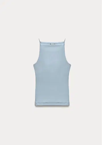 ZARA 홀터넥 상의 스카이블루 L 미사용 새상품