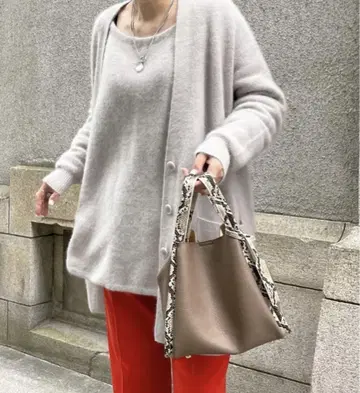 DouDou 라쿤 가디건 그레이