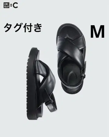 [택 포함] 유니클로 크로스 스트랩 샌들 M 24cm