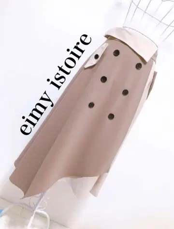 eimy istoire 컬러 콤비 비대칭 트렌치 스커트 M 사이즈