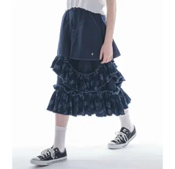 idem 이뎀 damage frill denim skirt