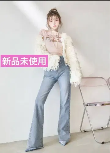 택 포함 새상품 Darich 다리치 세미 플레어 데님 팬츠 S