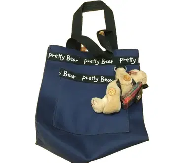 Pretty Bear 네이비 백 봉제 인형 포함