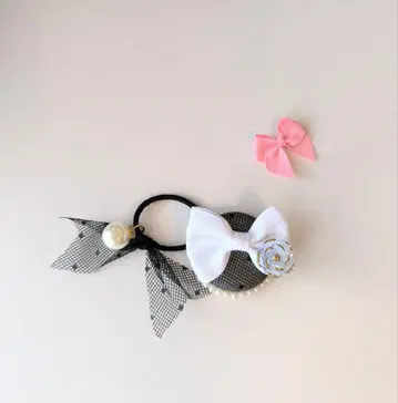 럭키 컬러 & 최애 컬러 머리끈 화이트
