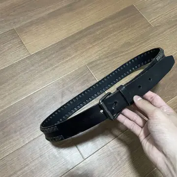 y2k 스터드 장식 블랙 가죽 벨트
