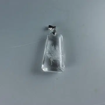 봉황 수정 조각 펜던트 탑