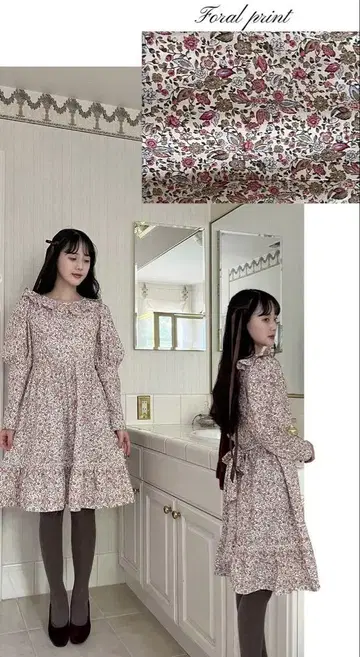 시마무라 maihee 원피스 꽃무늬
