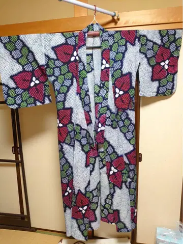 유카타 시보리 꽃무늬