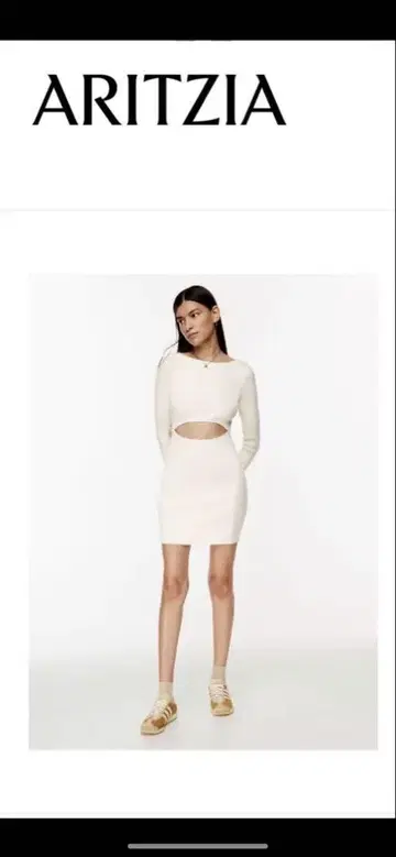 Aritzia Cutout Knit Mini Dress