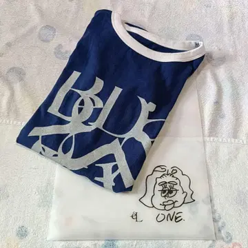 지나시스 eL x ONE 링가 프린트 TEE 티셔츠 네이비