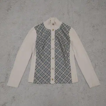 DAKS 닥스 울 니트 가디건 체크 무늬 38