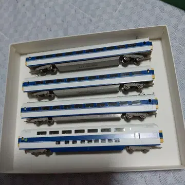 N 게이지 철도 모형 4량 세트 화이트 블루