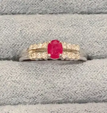 최종 가격 인하 루비 실버 925 반지