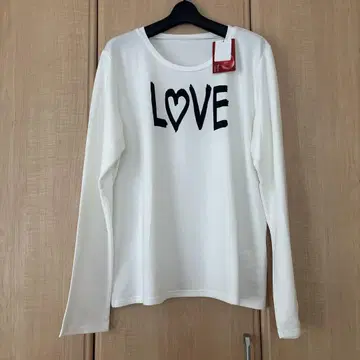 앤드러브 &LOVE LOVE 페인트 라이크 롱 T셔츠 화이트 3L