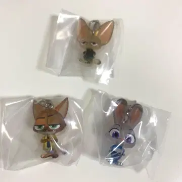 주토피아 메지루시 액세서리 디즈니 가챠 닉 3개 세트