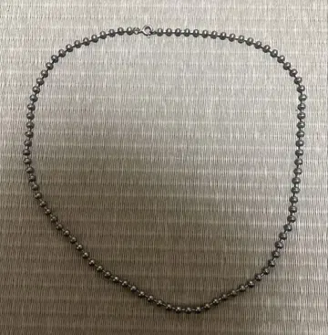 silver925 훈증 볼 체인 목걸이 4mm알 50cm
