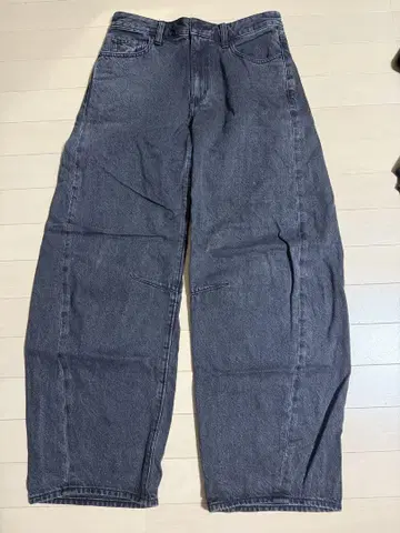 다크 그레이 데님 와이드 팬츠 L 사이즈