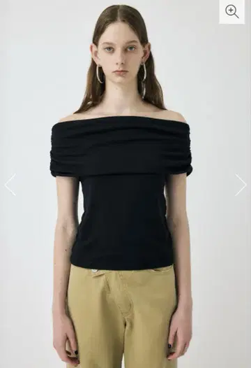 MOUSSY / SHEER OFF SHOULDER 상의