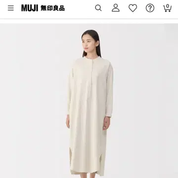 [ MUJI ] 코튼 원피스 여성 플란넬 원피스