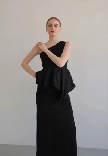 acka jacquard 원 숄더 원피스 S 사이즈