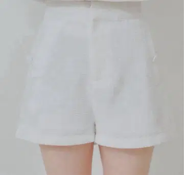 Chico 트위드 숏팬츠 화이트