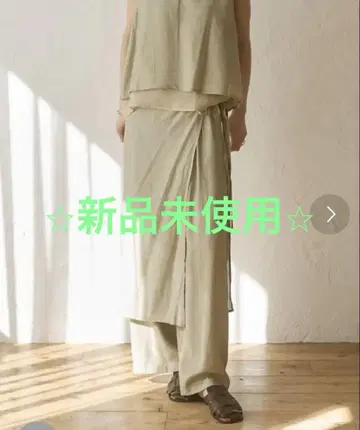 와셔 새틴 레이어드 스커트 팬츠