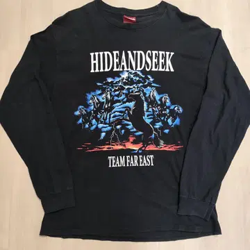 HIDEANDSEEK 롱 슬리브 T셔츠 L horse t