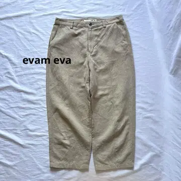 evam eva 코튼 린넨 크롭 팬츠 일본제 에붐에바