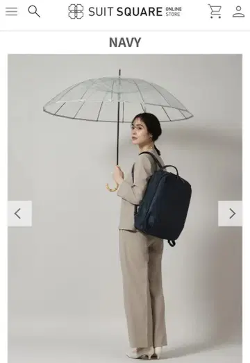 [ ace. 아오야마 공동 개발 ] 여성용 비즈니스 백팩 네이비