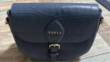 FURLA 훌라 크로커다일풍 숄더백 블루