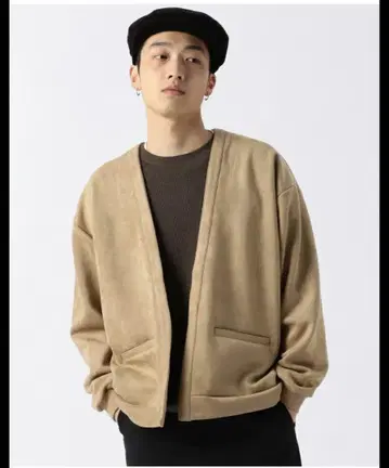 beams 스웨이드풍 가디건