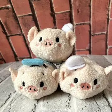 츠무츠무 봉제 인형 3마리 아기 돼지 삼형제 디즈니