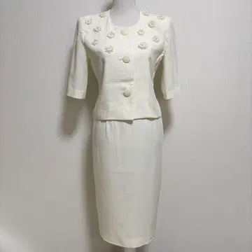 빈티지 꽃 모티브 버블 수트 레트로 80s90s