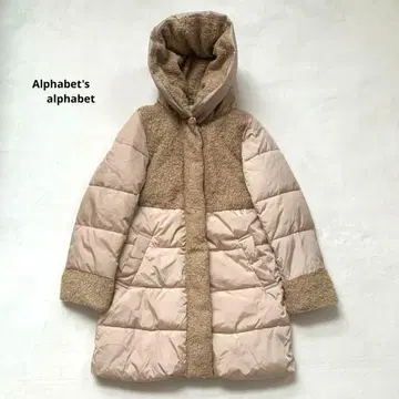 Alphabet's alphabet 다운 코트 이소재 보아 베이지