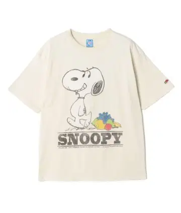 FRUIT OF THE LOOM x 스누피 T셔츠 M 아이보리