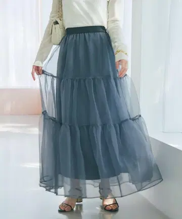 새상품 La boutique BonBon 시어 오간자 캉캉 스커트