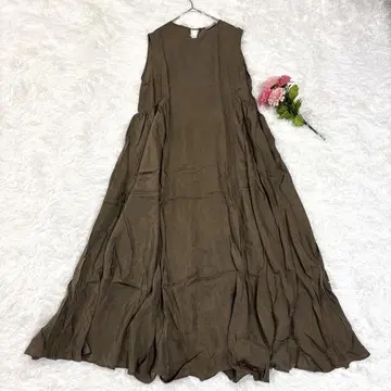 새상품급 Choas 큐프라 100 롱 원피스 A라인 고급스러움 개더