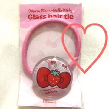 미사용 새상품 메조 피아노 베리에짱 키티 머리끈 유리 sweetbox