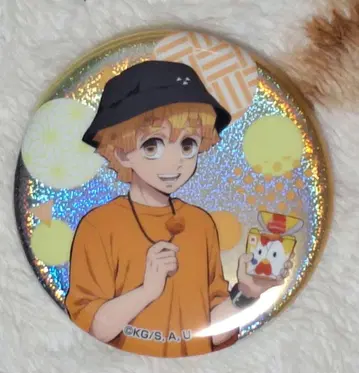 귀멸의 칼날 LAWSON 카라아게쿤 홀로그램 캔뱃지 아가츠마 젠이츠