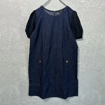 [택 포함] ONSA OFF (3L) 데님 미니 원피스*바토 넥*