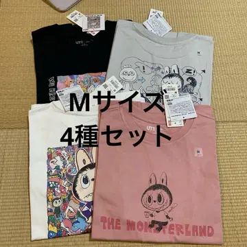 UNIQLO POPMART UT 러브브 유니클로 M 4장 세트