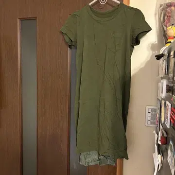 sacai 카키 티셔츠 원피스