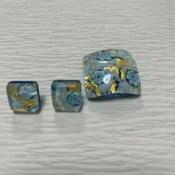 murano vetro 펜던트 탑과 귀걸이 세트