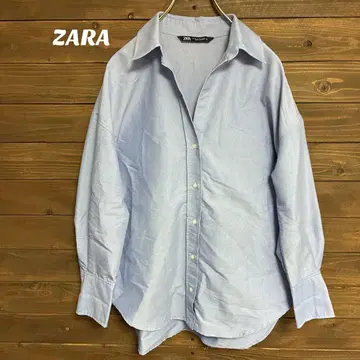 [ 자라 ] ZARA 스카이블루 긴팔 셔츠 오버 사이즈 XS