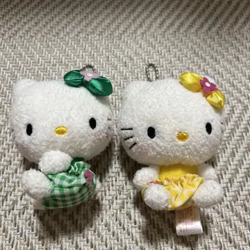 헬로키티 봉제 인형 키링 세트