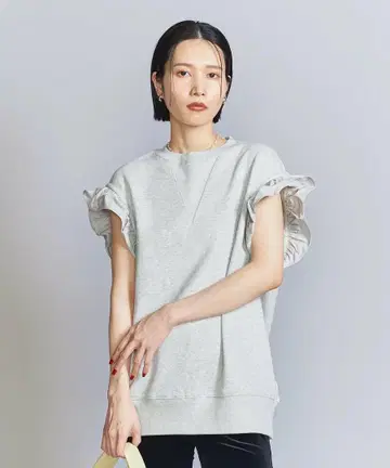 UNITED ARROWS 맨투맨&프릴 슬리브리스 상의