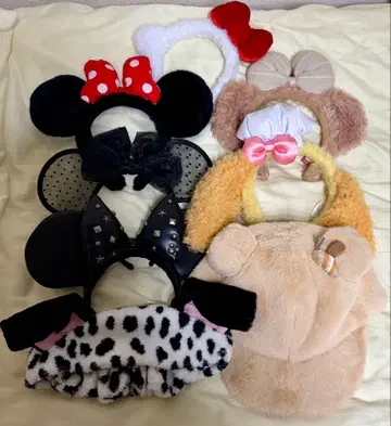 디즈니 산리오 머리띠 헤어밴드 캡 묶음 판매