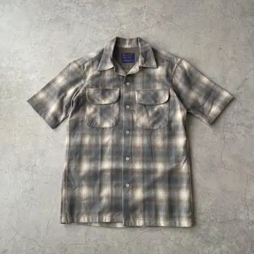 PENDLETON 펜들턴 옴브레 체크 셔츠 반팔