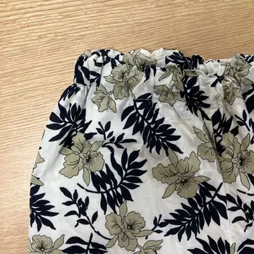 hagumu 꽃무늬 팬츠 화이트 프리 사이즈 코튼 시다 남국